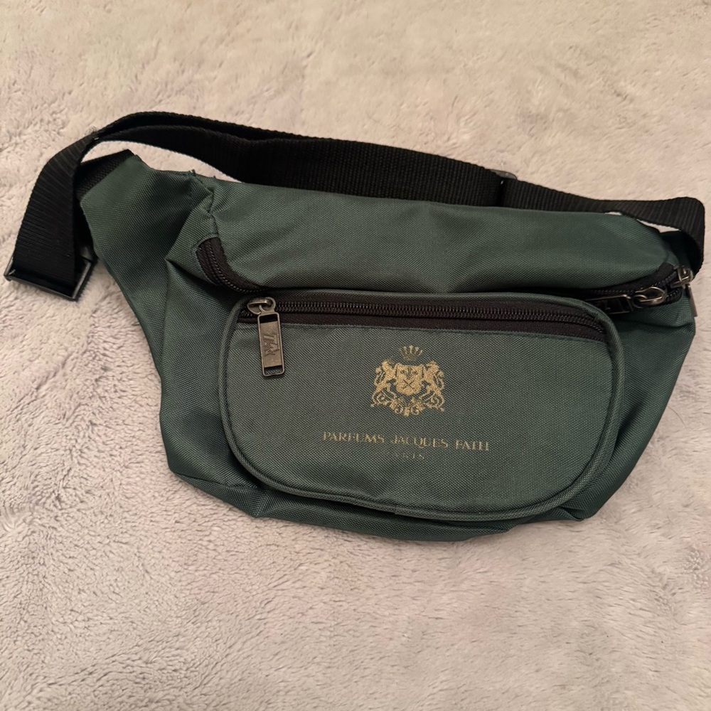 Parfums Jacques Faith Green Canvas Waist Bag Fanny Pack